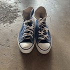 Vintage Converse Chuck Taylor Size 9 Blue High Top Shoes Made In Usa Nice