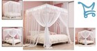 Princess Canopy Mosquito Net Full Size White Polyester Bed Curtain