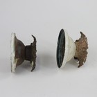Pair Of Vintage Cast Iron Stamped Brass Bare Bulb Fixtures For Parts repair