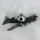 Vtg B-17 Bomber Flying Fortress Pewter Airplane Lapel Pin Tie Tack