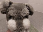 Fao Schwarz Plush Schnauzer Stuffed Animal Dog Beanbag Gray Laying 11 