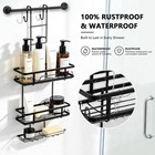 Over The Door Shower Caddy Hanging  3-tier Shower Organizer Hanging With 8 Ho   