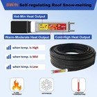 85ft 120v 8w ft Gutter Heater With Self-regulating Cable   6ft Lighted Plug