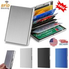 Men Women Rfid Credit Card Holder Protector Metal Credit Card Wallet Gift Box Us