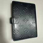 Louis Vuitton Monogram Planner Cover Agenda Mm Navy Blue Matte Leather Japan