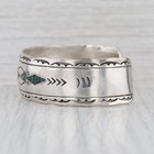 Turquoise Coral Cuff Bracelet Sterling Silver Vintage Native American Navajo