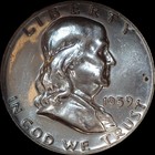 1959 Franklin Silver Half Dollar Proof   Multiple Coins Ship Free  302