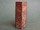Antique Engraved Italian 800 Silver Lipstick Holder With Mirror