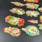 Lot 12 Victorian Die Cut Scrap Hands Flowers Vintage Antique Embossed