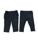 Baby Girls  2pk Ruffle Leggings Set - Cat   Jack Black 0-3m