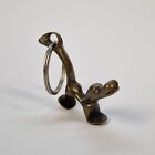 Vintage Soviet Keychain Dog Walter Bosse Style Ussr 1980s Retro Animal Bronze