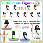 50 Pcs Little Jesus Figures    Rubber Mini Jesus Figurines In Bulk Christian Doll