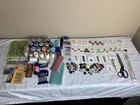 Lot Of Vintage Buttons  Sewing Thread  Lace  And Other Misc  Sewing Notions 
