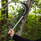 Curved Blade Hand Sickle With Spine Jimping   Textured Handle - Yard Tool