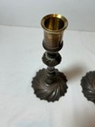 Antique Pair Of Solid Brass Baldwin  Made In U s a   Brass Candlestick Holders