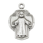  925 Sterling Silver Christ The Chainild Cross Medal Pendant Necklace  18  Chain