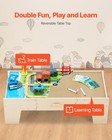 Vevor Train Table 62 Pieces Wooden Kids Activity Table With Large Storage Drawer
