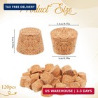 1 2 Inch Mini Tapered Cork Stoppers  120 Pcs Cork Stoppers Wine Bottle Corks Plu
