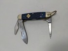 Vintage Bsa Cub Scout Blue Folding Pocket Knife Camillus New York 3 Blade Usa-vg
