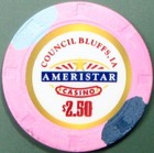  2 50 Casino Chip  Ameristar  Council Bluffs  Ia  Z62 