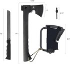 Survival 14   Axe Multi-tool Set     Steel Hatchet  Machete  Fire Starter  Kit