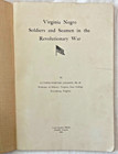 Virginia African American Revolutionary War Book Black Americana 1944