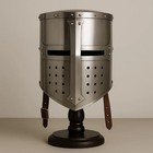 Medieval Crusader Great Helmet Templar Knight Helmet Steel Armor Replica