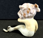Vintage 1950 s-60 s Wild Hair Mermaid 3  Ceramic Figurine