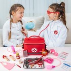 Kids Doctor Kit 34 Pcs Pretend Play Set Stethoscope Costume Tote Bag Ages 3 