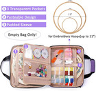   Large Embroidery Project Bag - Cross Stitch Supplies Organizer - Embroidery Ki