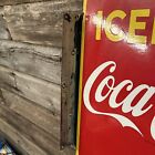 Vintage Coca Cola Porcelain Advertising Sign Flange Sign No 2