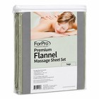 Forpro Premium Flannel 3-piece Massage Sheet Set Sage