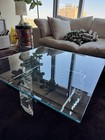 Vintage Mid-century Modern Lucite   Glass Coffee Table