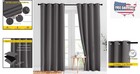 Luxurious Gray Blackout Drapes - 84    Long  Pack Of 2 Panels