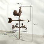 Outsunny Metal Rooster Weathervane  Roof Mount Wind Direction Indicator