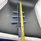 Rare Vintage Beautiful Antique Etched Lapis Lazuli A Face Howlite Beadednecklace