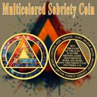 Multicolored Sobriety Coin     Proverbs 4 18 Recovery Gift     Inspirational Aa Chip