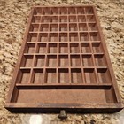 Vintage Wood Printing Press Divider Drawer Letterpress Printers Case Tray Box
