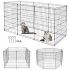 36 Inch 8 Panels Tall Dog Playpen Large Crate Fence Pet Play Pen Exercise Cage
