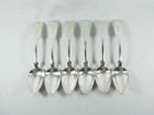 Antique 19th Century American Coin 900 Silver Set Of 6 Tablespoons Spoons Fiddle