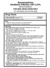 Nephron Bronchodilator Inhalation 2 25  0 5ml Box Of 30 Vials Mpn  00487590199
