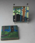 Set Of 2 Motawi Tileworks 4x4 Landscape Trees   Mountain