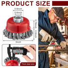36 Pcs 3 Inch Wire Wheel Cup Brush With 5 8 -11 Threaded Arbor For 4 1 2 Angle G