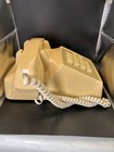 Traditional Push Button Corded Landline Desk Phone Telephone Vtg At t 100 Beige 