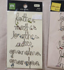 New Lot 6 Making Memories Details Wire Words Family Baby Celebrate Emotions -z
