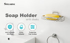 Soap Dish For Showr - 304 Stainl Steel Bathtub Tray Suct Cup Square