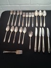 Vtg Wm Rogers   Son International Silver Gardenia Silverplate Flatware Lot  22