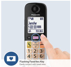 Panasonic Kx-tgu433b Cordless Phone Big Buttons Call Block Answering