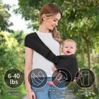 Huifen Baby Sling Carrier Newborn To Toddler  Upgraded Adjustable Black 