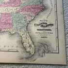 1871 H F Walling Atlas Map Of United States Territories Antique Original